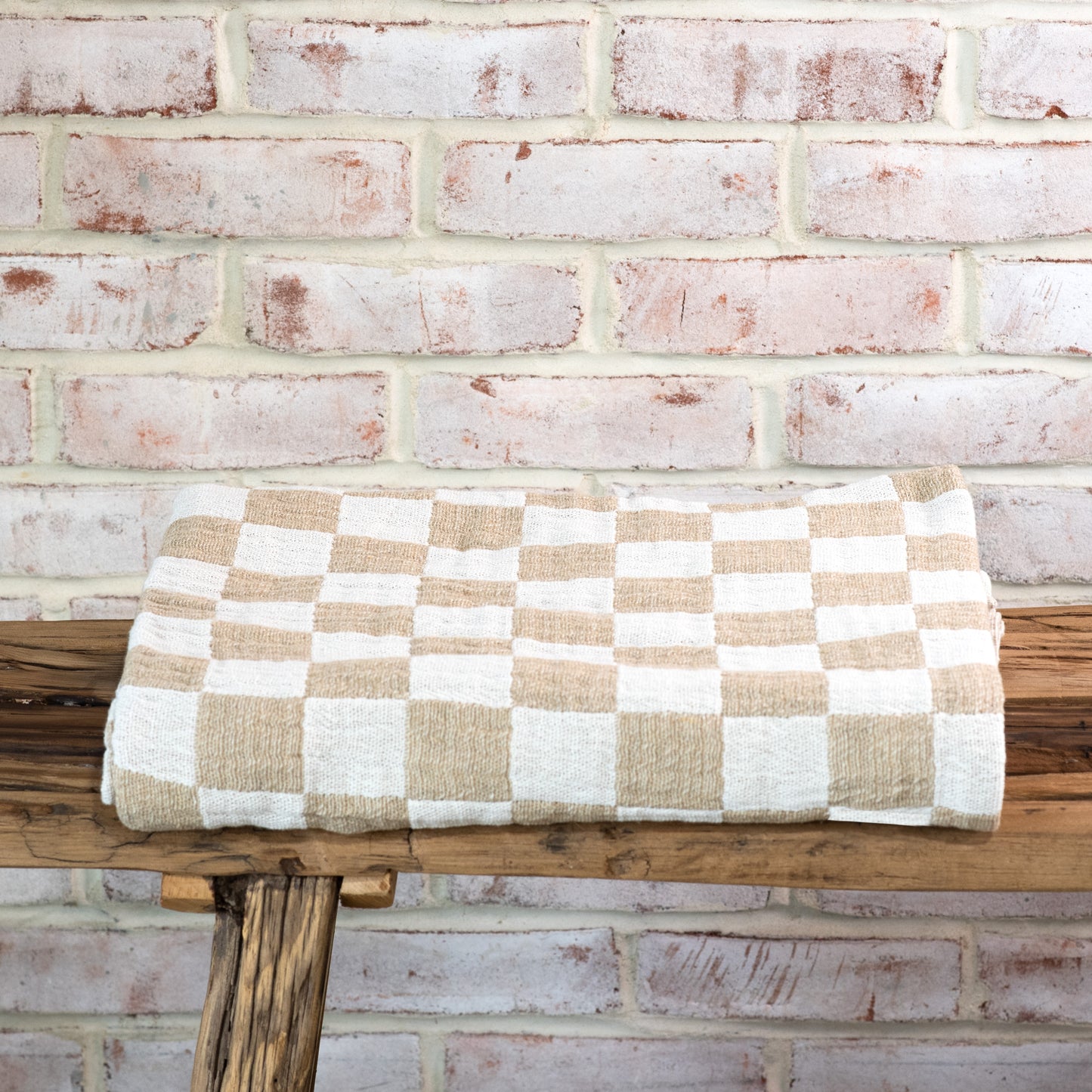 50 X 60 CAMEL CHECKERED THROW