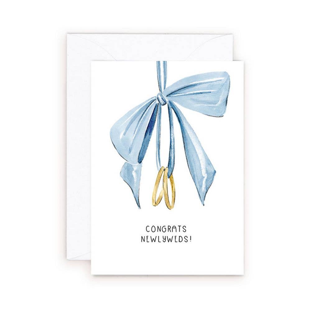 Mini Card - Wedding Rings & Bows Enclosure Card
