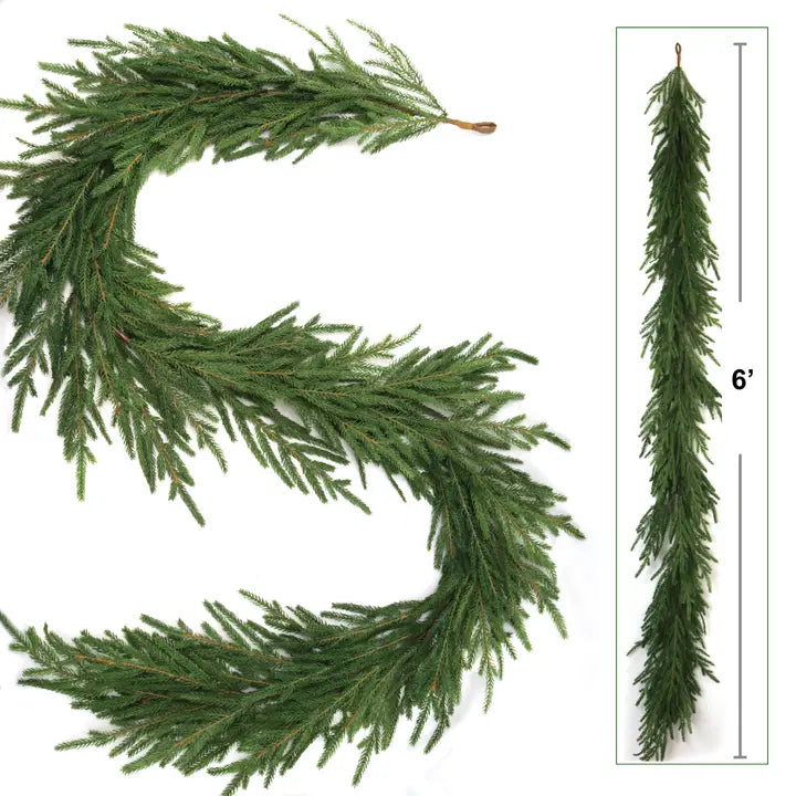6' Real Touch Frasier Fir Garland