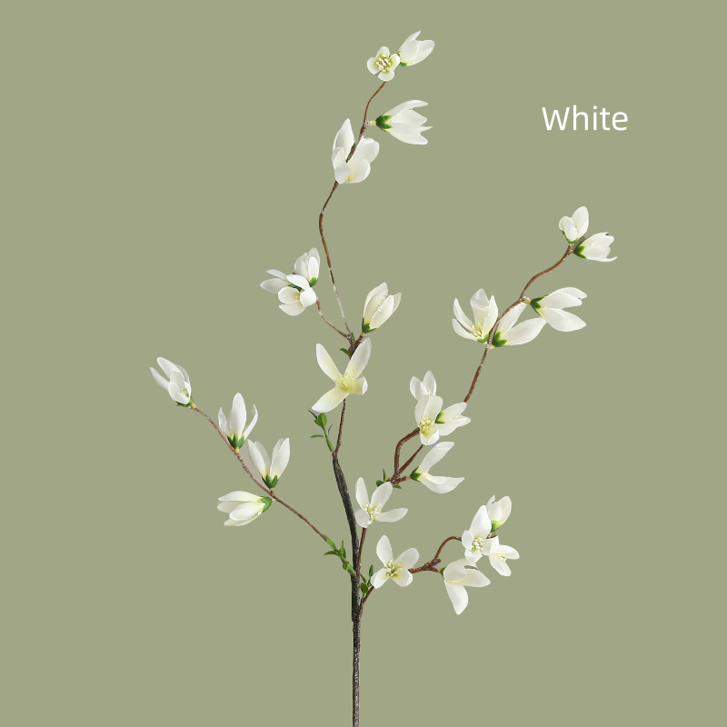 Artificial white small magnolia home decor spring flower