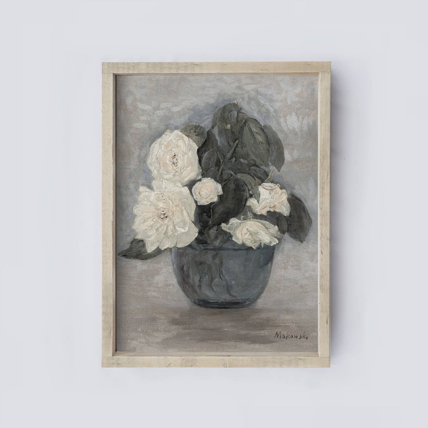 Vintage Flower Print Framed | Vintage Wall Art Framed A112