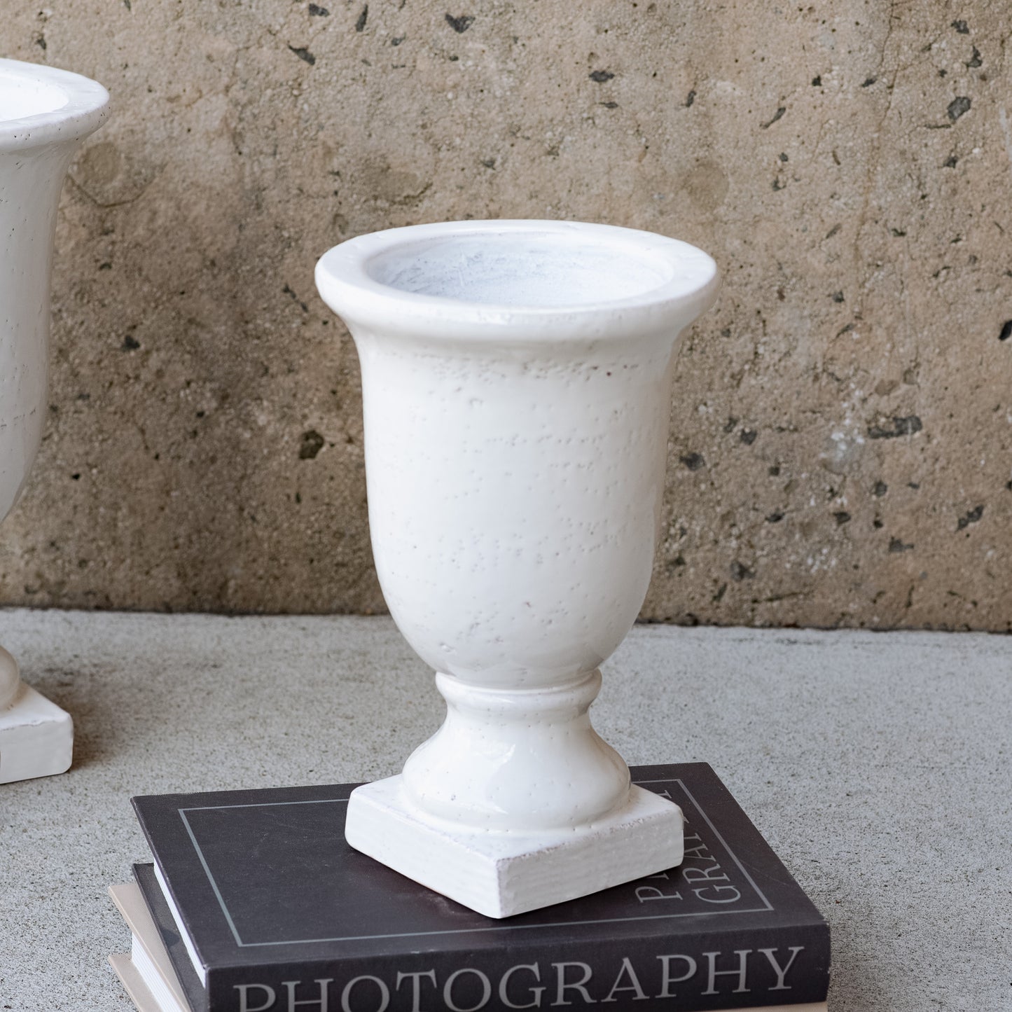 WHITE PEDESTAL VASE | 3 Sizes
