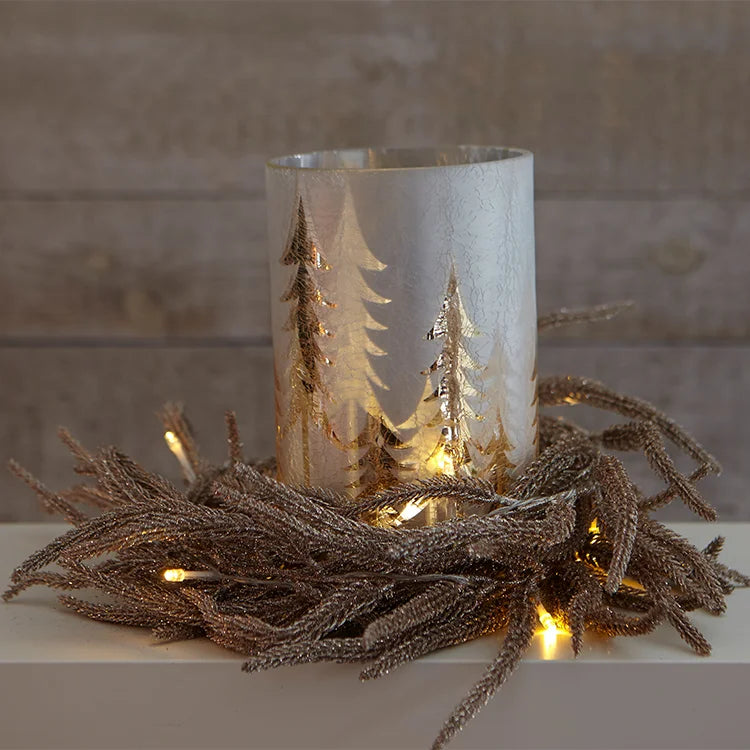 Frosted LED Garland Champagne