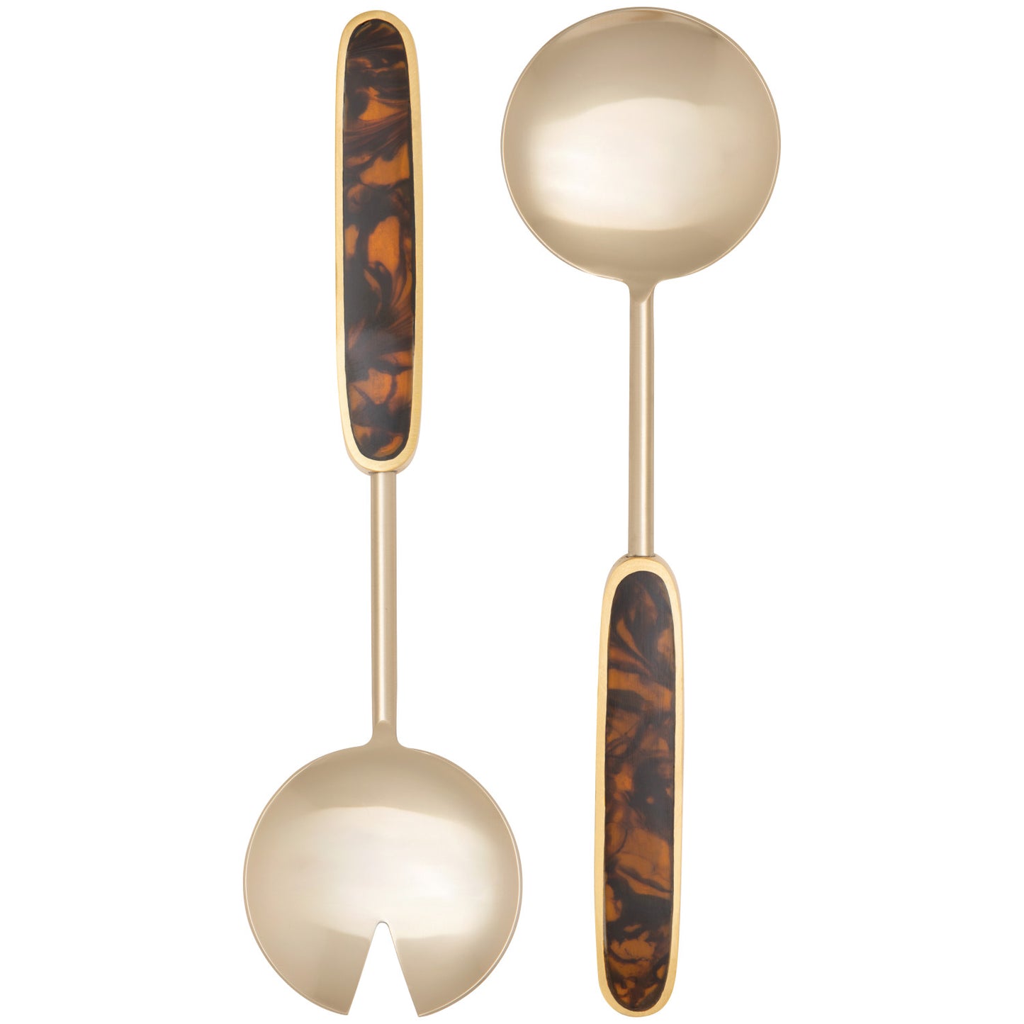 Tortoiseshell Salad Servers Set of 2