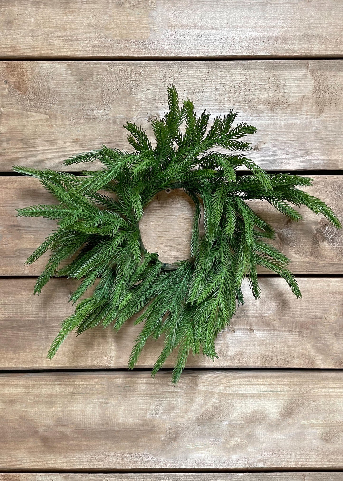 4.5" INSIDE DIM, 10" OUTSIDE DIM FRESH TOUCH NORFOLK PINE Wreath