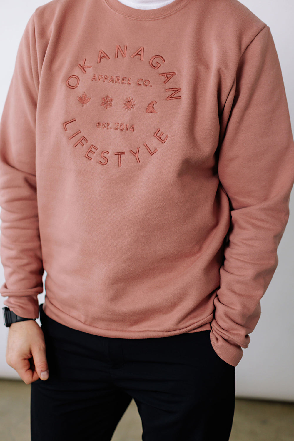 OKGN Lifestyle Community Crewneck Embroidered Sweater