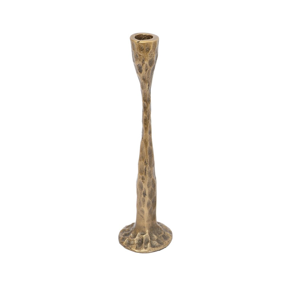 Taper Candle Holder - Hammered Gold