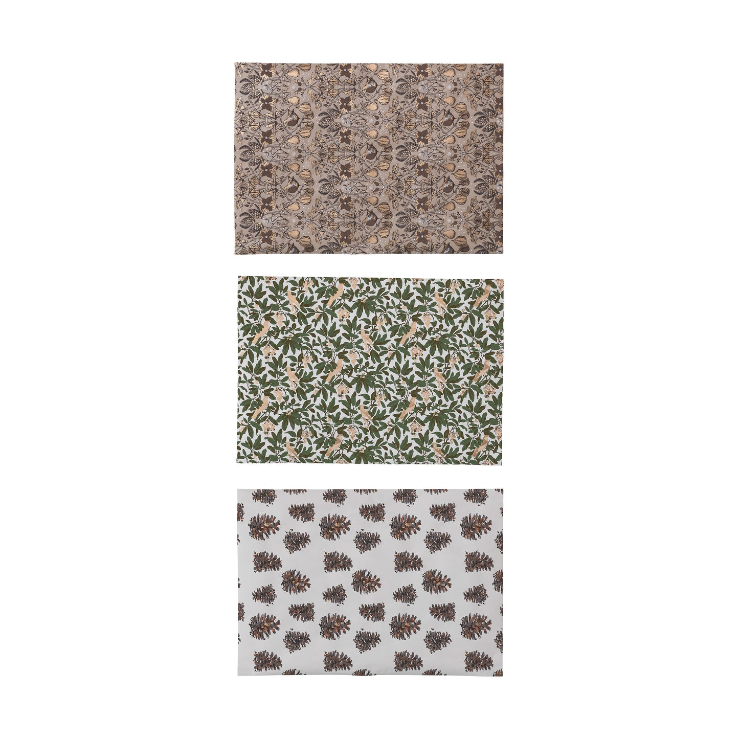 Handmade Printed Recycled Wrapping Paper 28 L x 20 W |Three Styles
