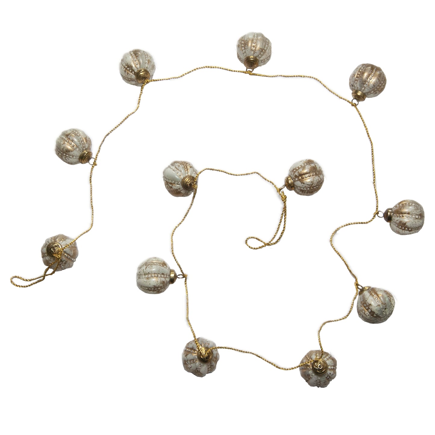 Embossed Recycled Glass Ball Ornament