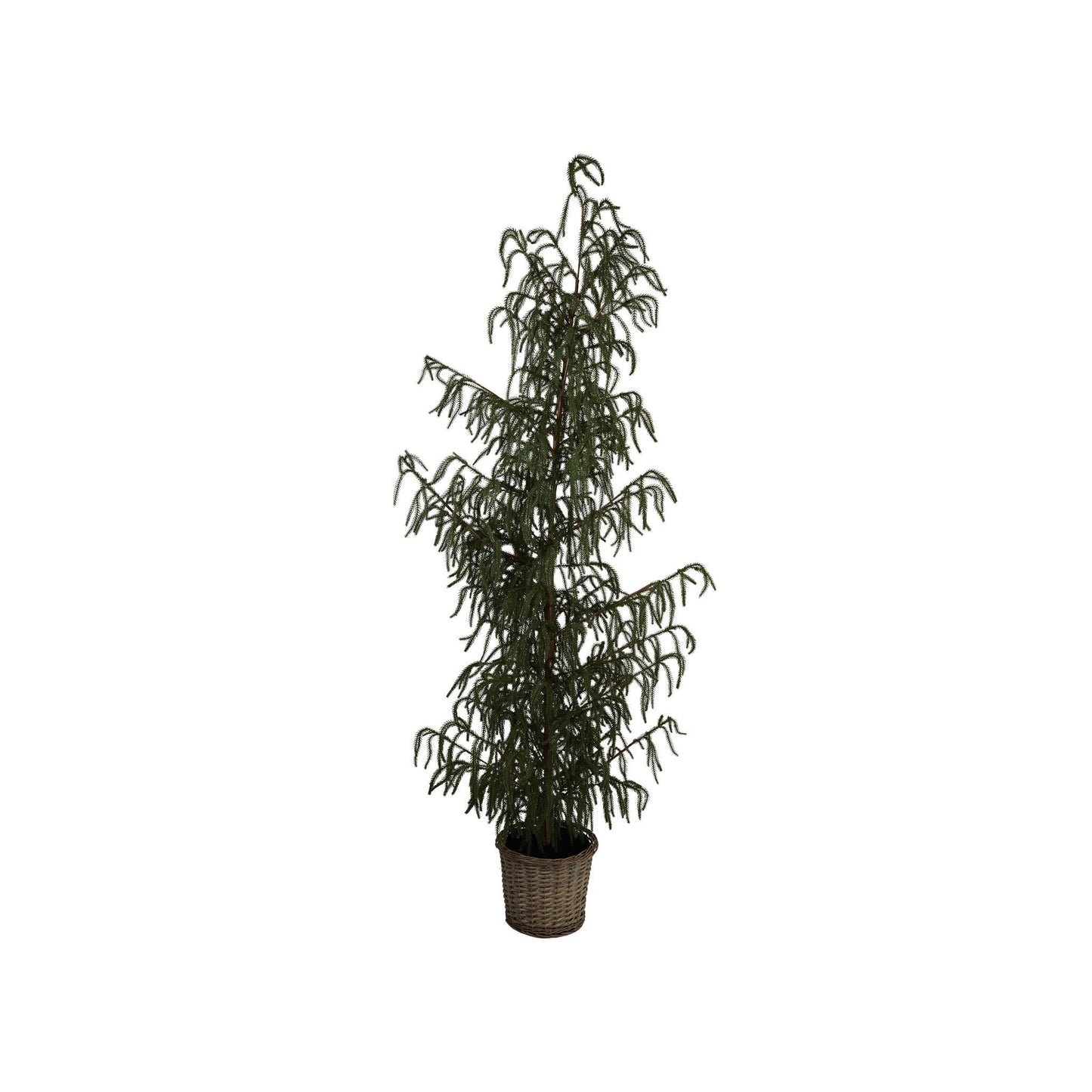 Faux Cedar Tree in Basket 27-1/2 Round x 86-1/2 H