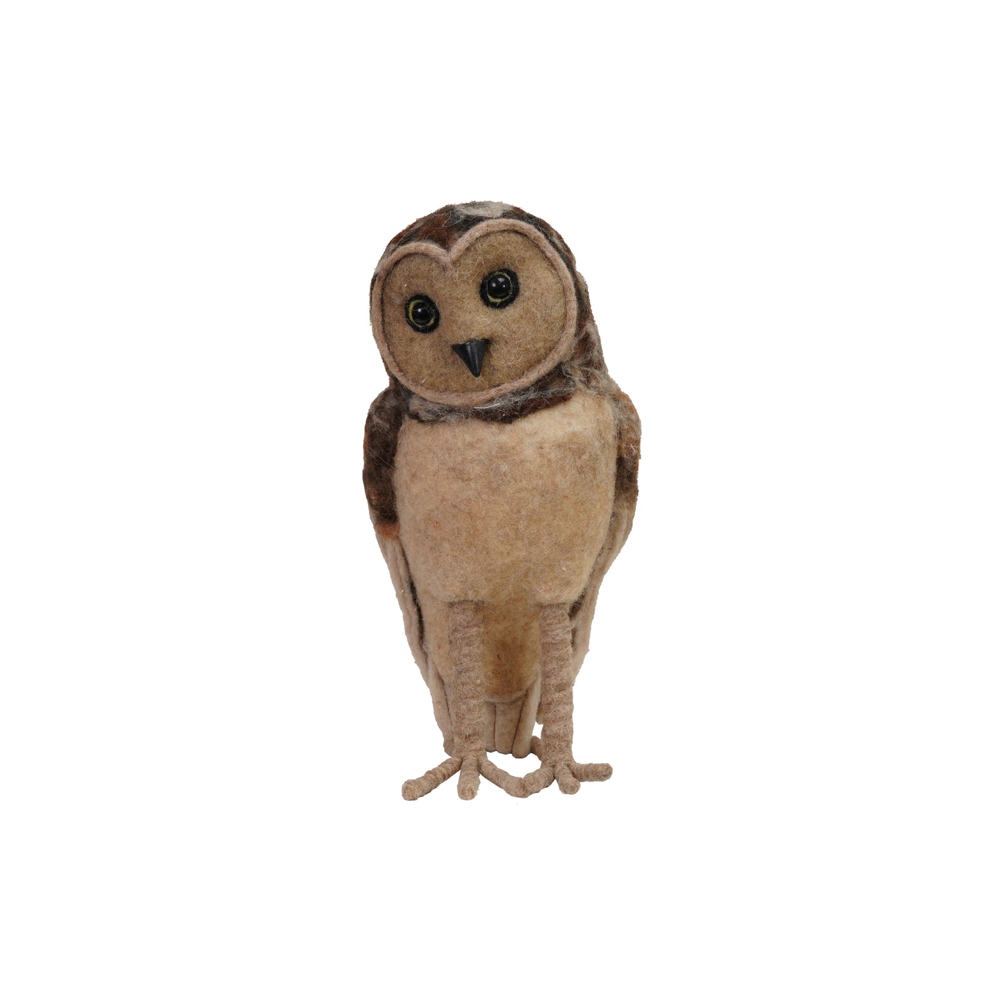Handmade Wool Felt Barn Owl | Two Sizes