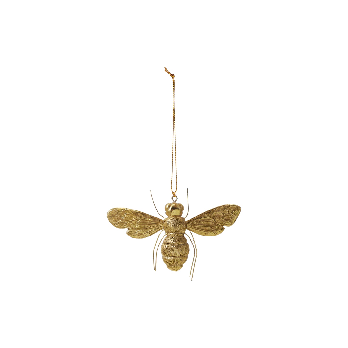 Resin Bee Ornament w/ Wire Legs| Gold Finish
