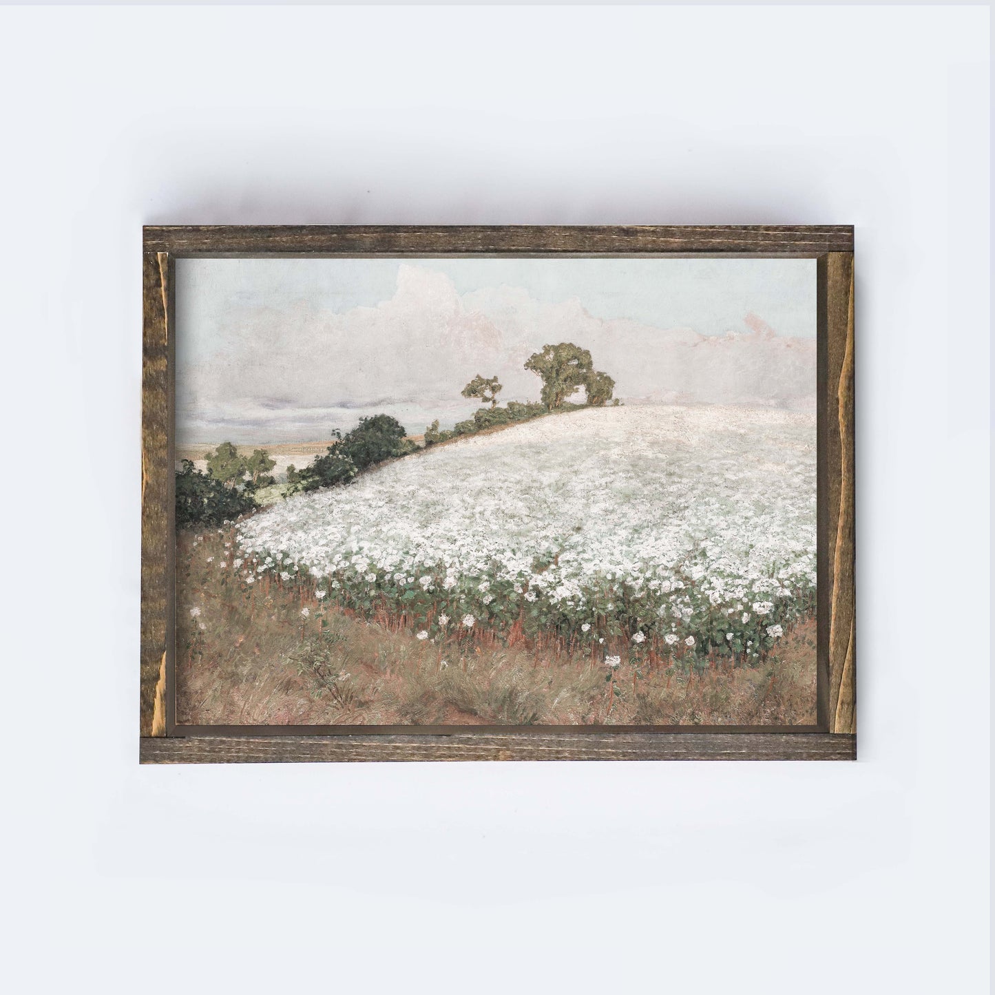 Framed Vintage Art | Vintage Flower Landscape Painting A284