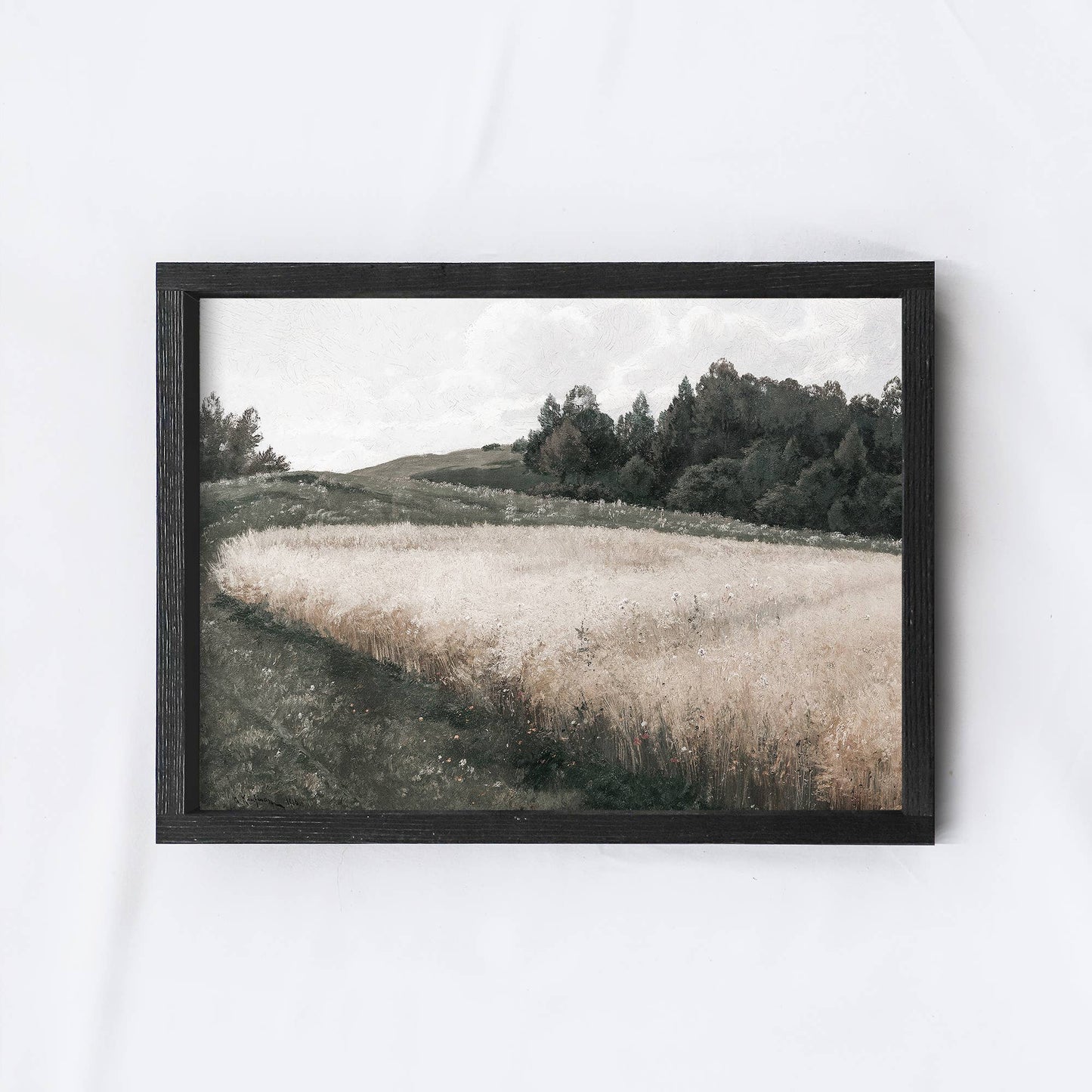 Vintage Landscape Wood Sign | Framed Landscape Wall Art A137