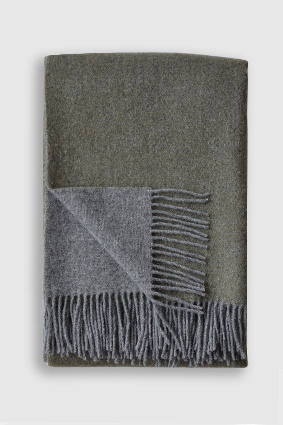 Trafalgar Wool Double Sided Throw - in 5 colors