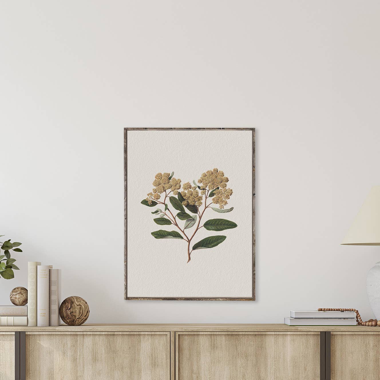 Vintage Flower Print Framed | Floral Botanical Art A105