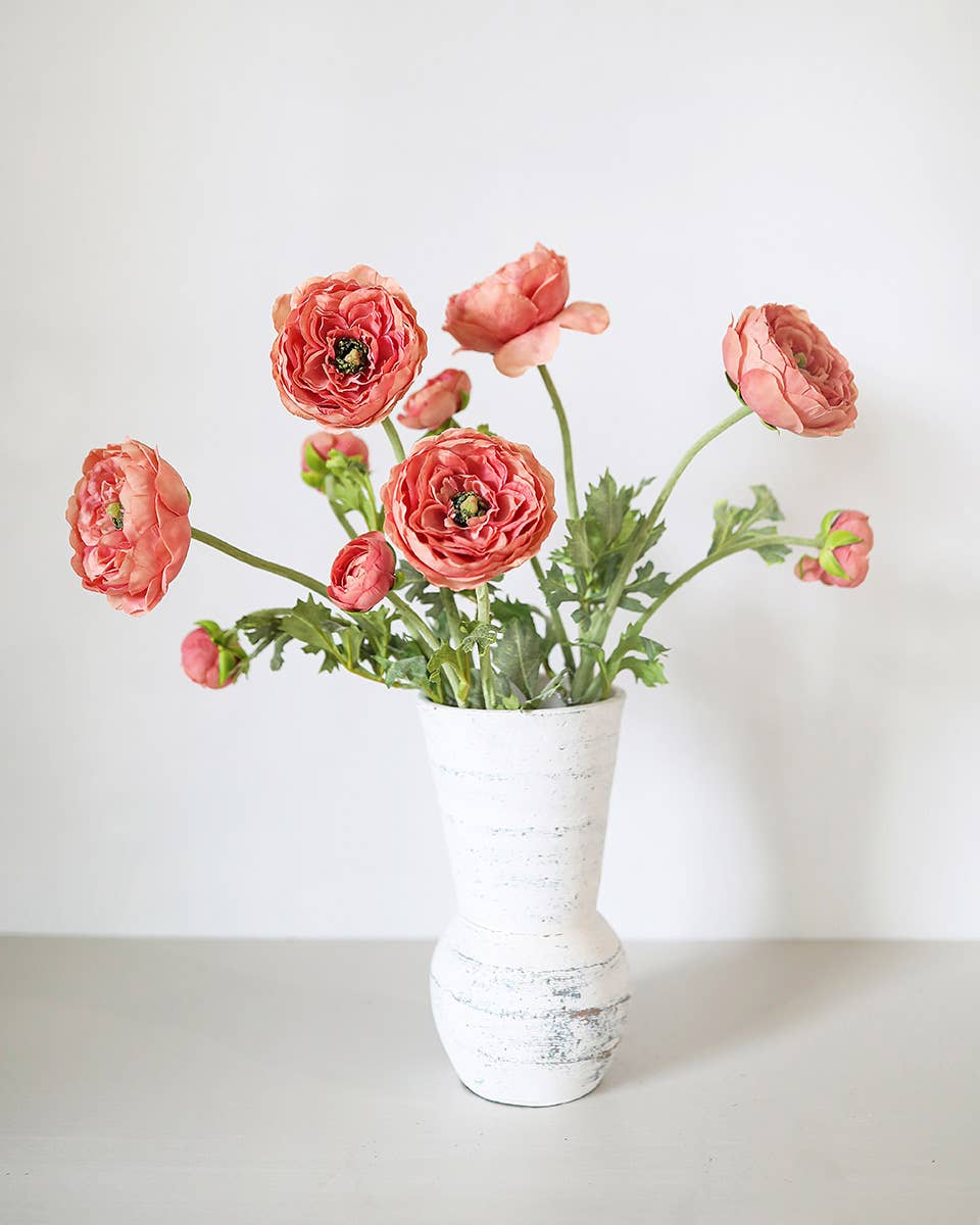 Salmon Pink Ranunculus 19.5"