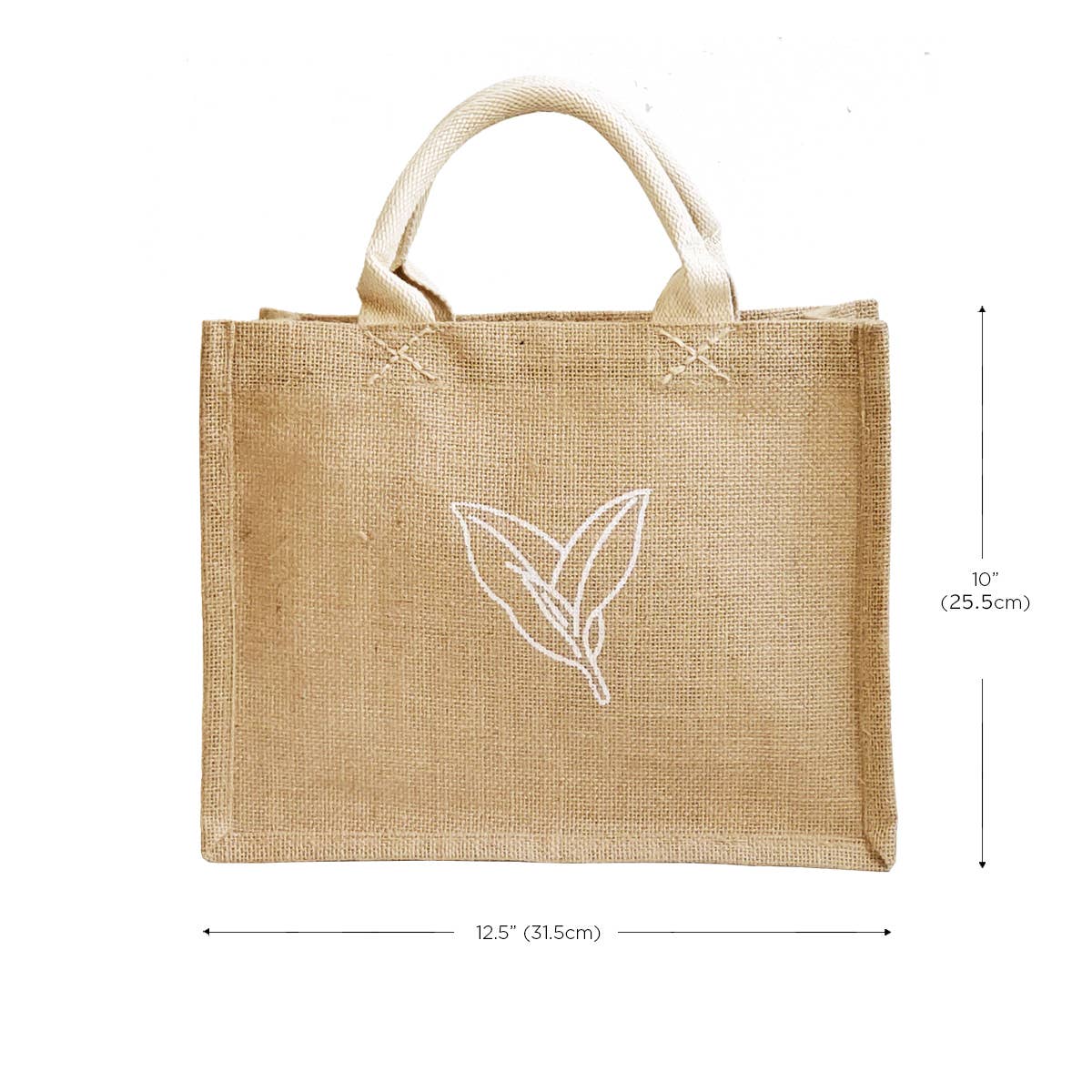 Handmade Burlap Jute Tote • Gift Bag - Nature