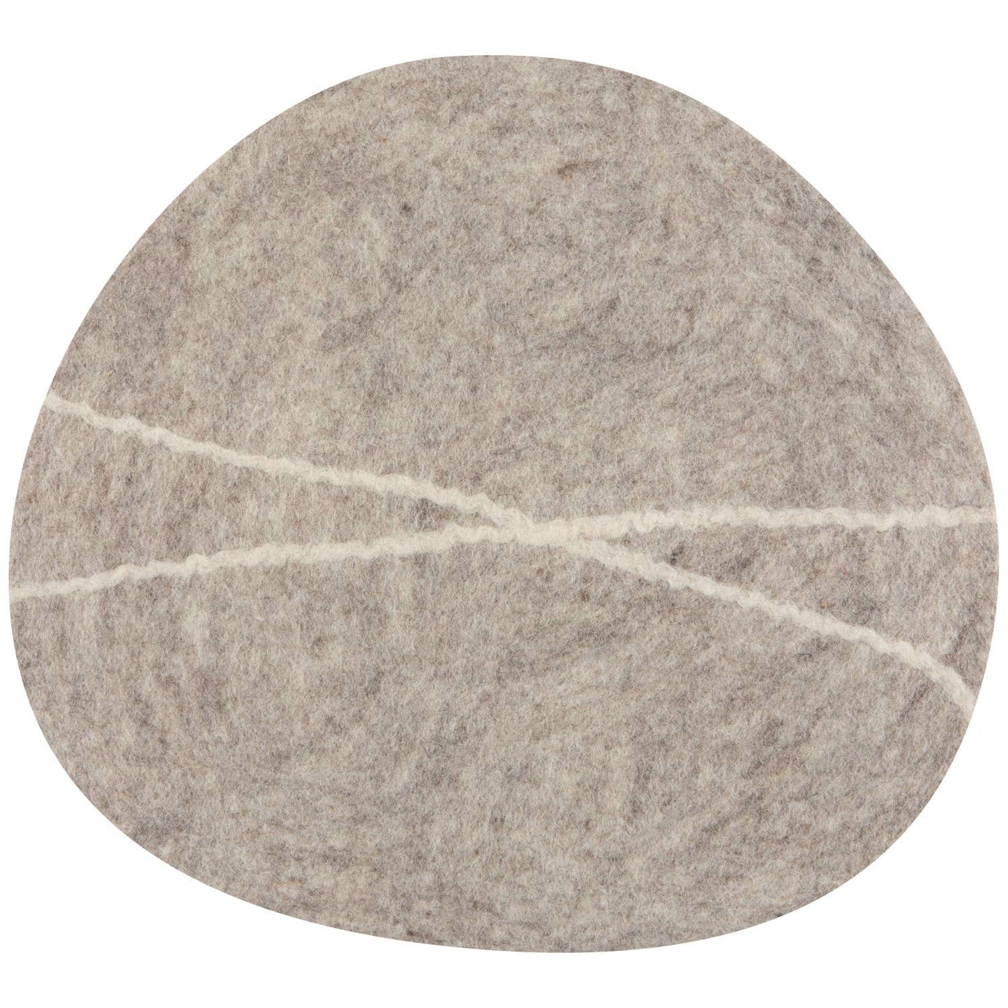 Heirloom Striato Felt Wool Placemat - Flint