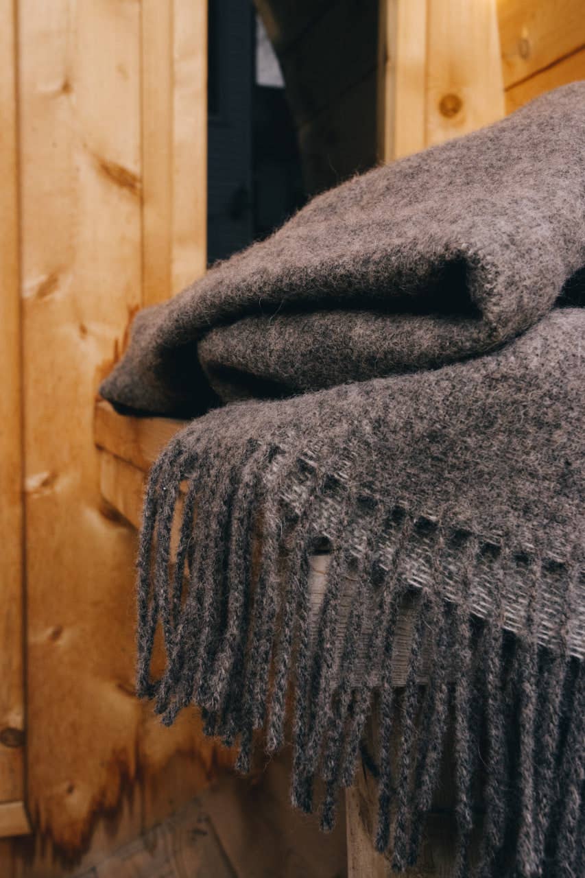 Trafalgar Wool Double Sided Throw - in 5 colors