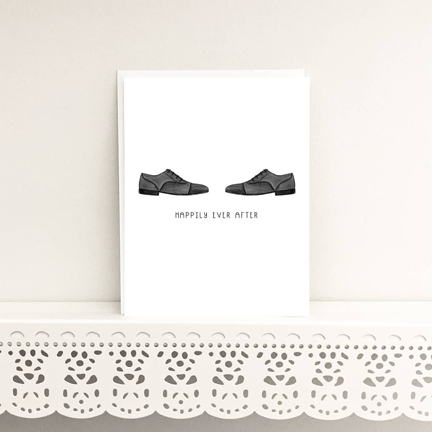 Happily Ever After Mr + Mr Newlywed Gay LGBTQ+ Greeting Card