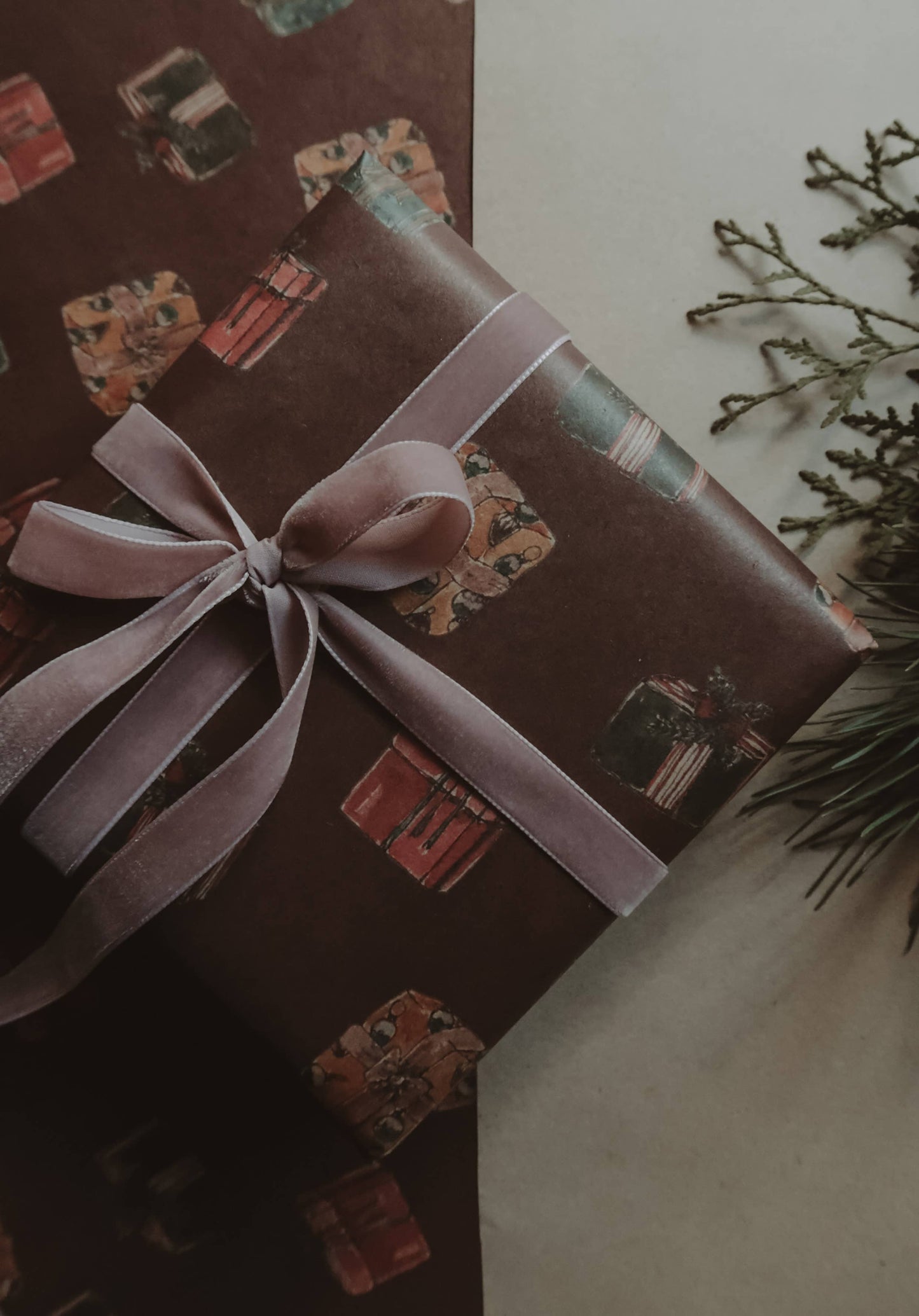 Set Of 3 Pieces Gifts Kraft Wrapping Paper
