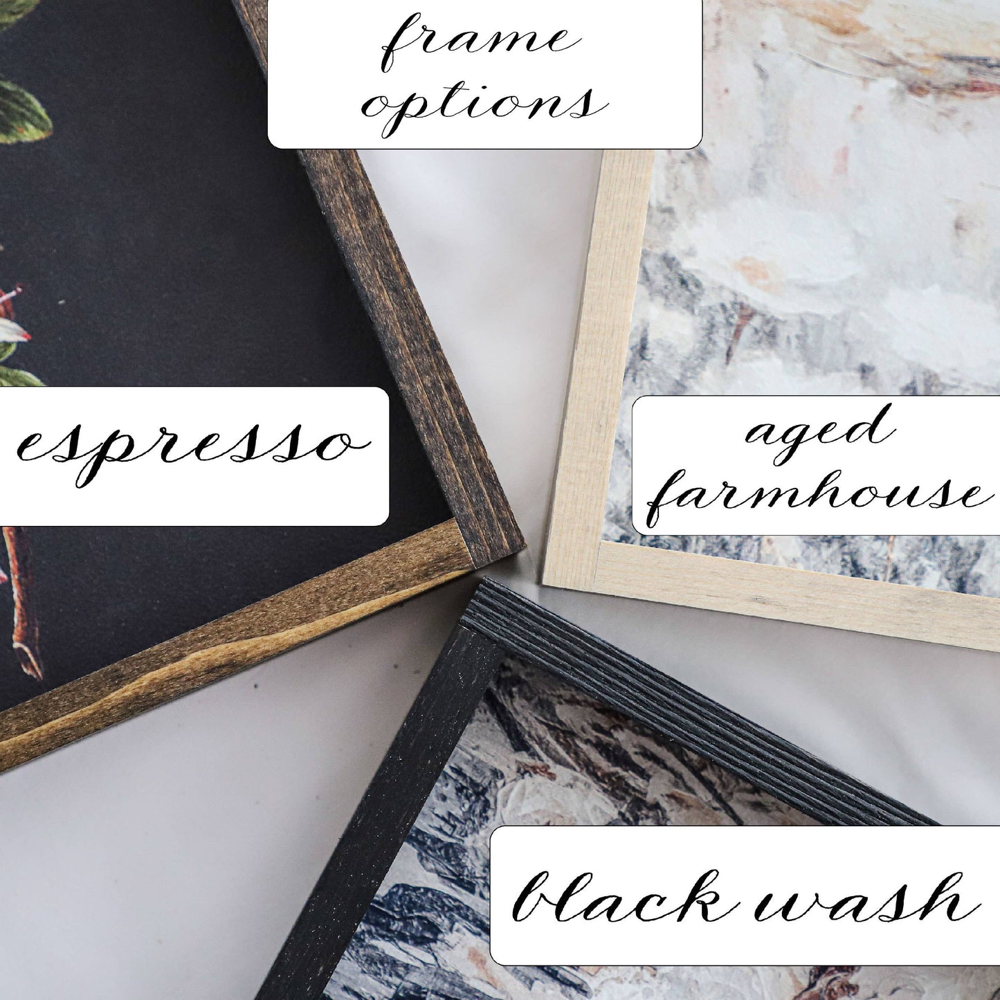 Vintage Landscape Wood Sign | Framed Landscape Wall Art A140