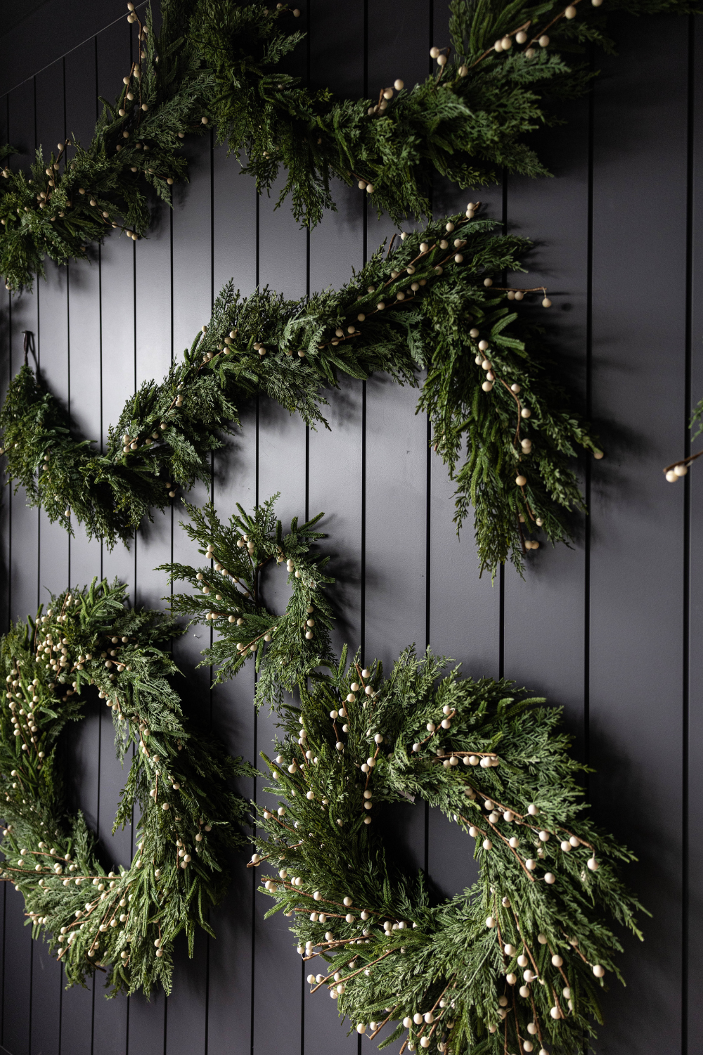 White Plum Berry Norfolk Cypress Real Touch Collection
