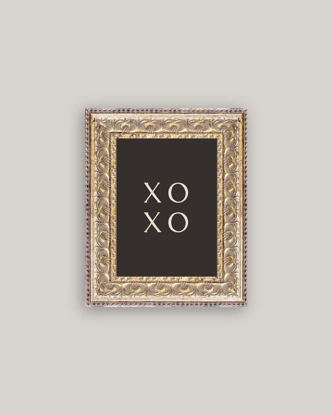 XOXO Black Back Framed Antique Art - Magnolia Lane co. Home + Garden + Gift