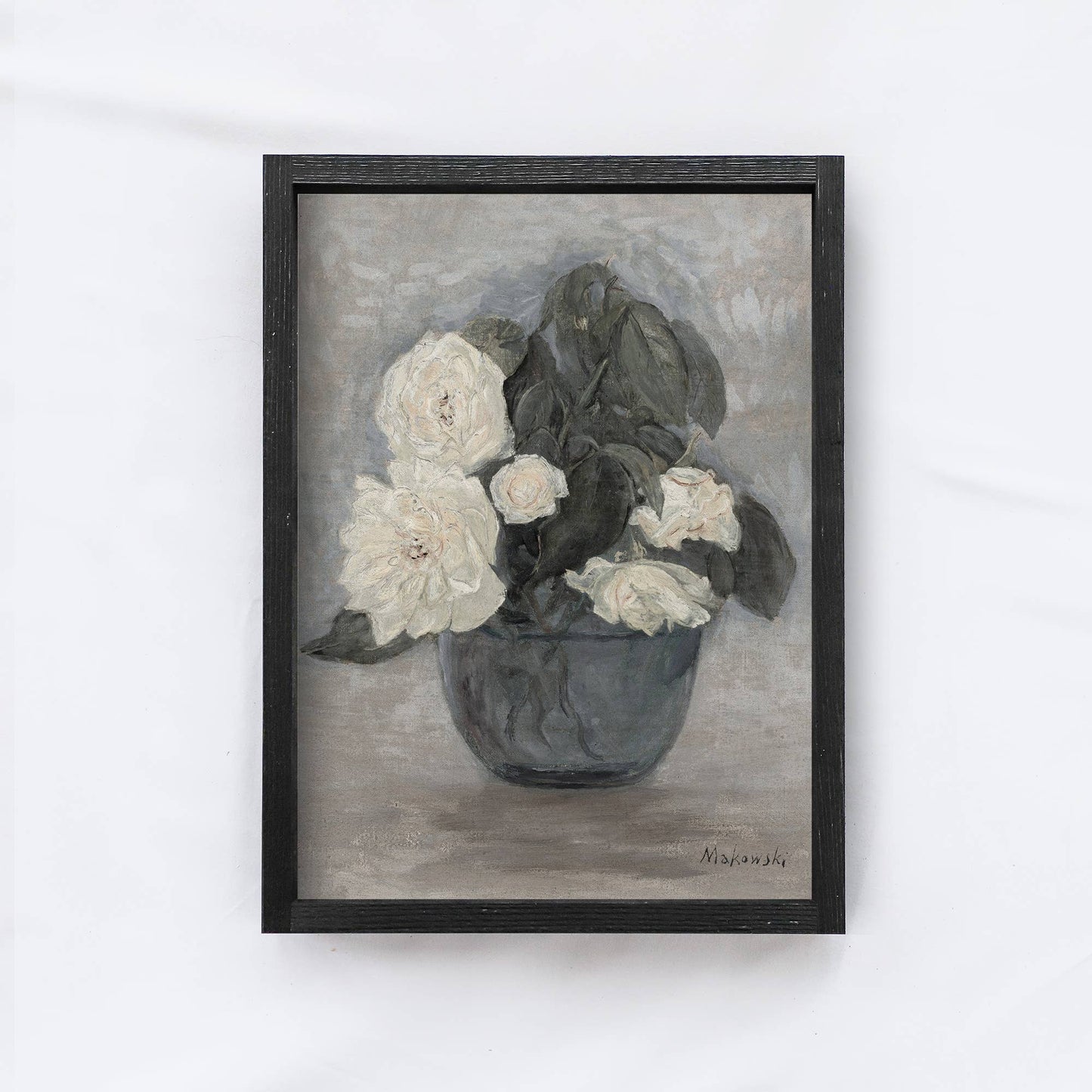 Vintage Flower Print Framed | Vintage Wall Art Framed A112