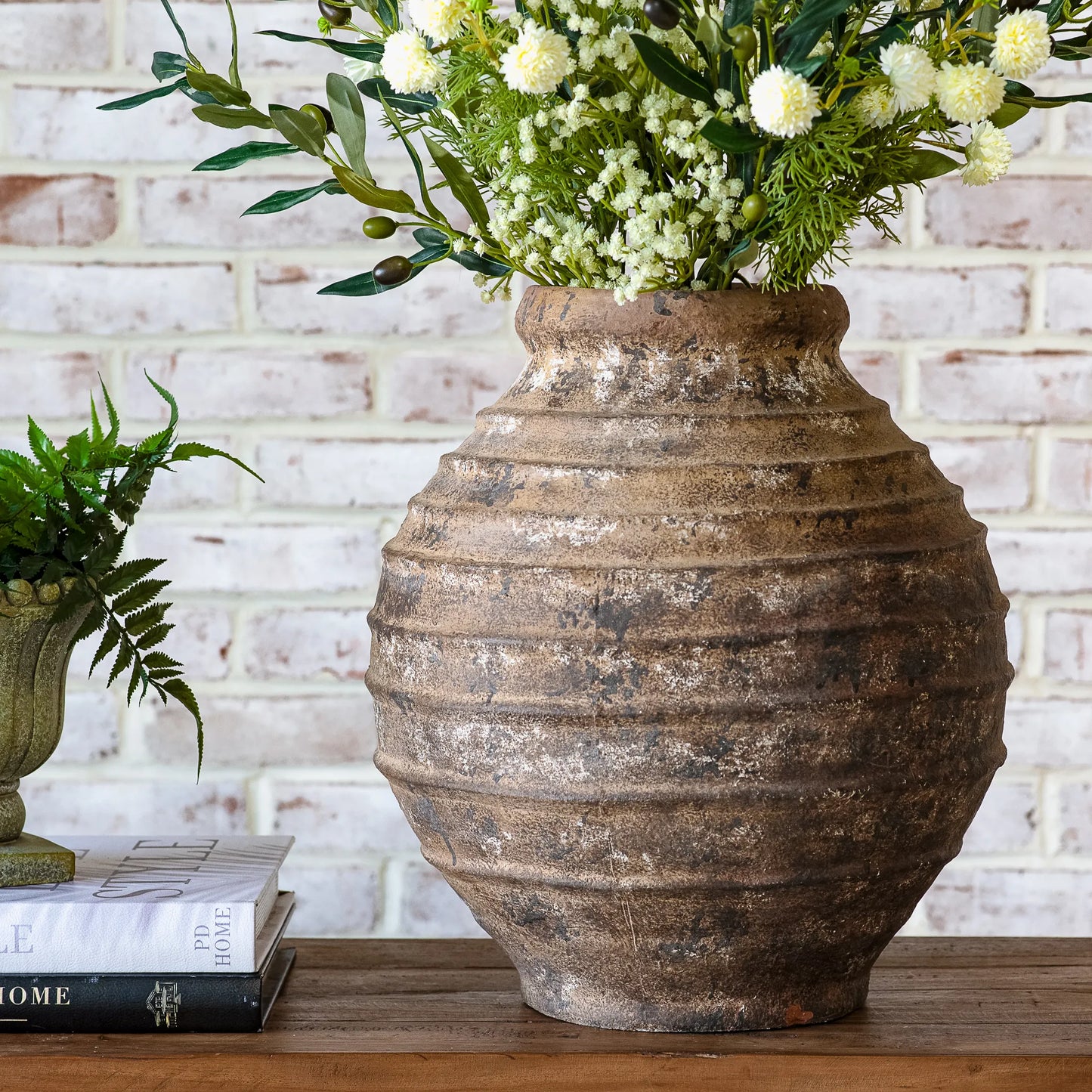 16" RUSTIC BROWN TERRA COTTA VASE - Magnolia Lane co. Home + Garden + Gift