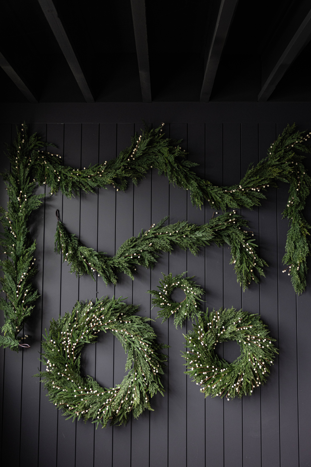 White Plum Berry Norfolk Cypress Real Touch Collection