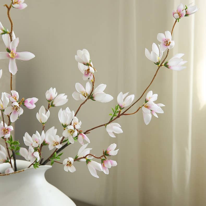 Artificial white small magnolia home decor spring flower