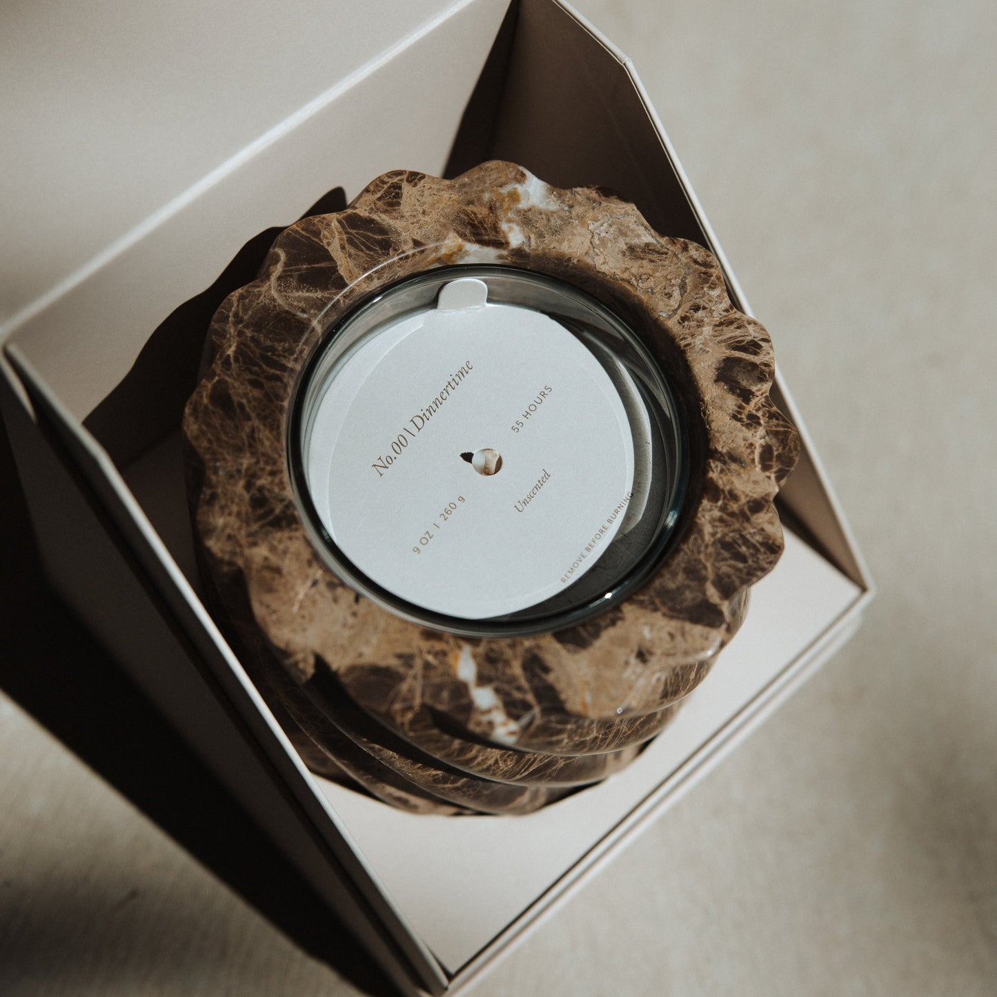 Brown Emperador Marble Roped Vessel