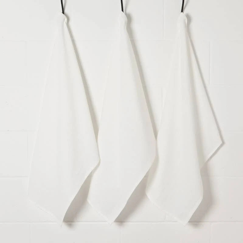 Unbleached Cotton Baker's Floursack Dishtowels Set - Magnolia Lane co. Home + Garden + Gift