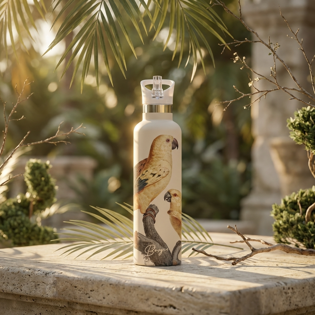 Perico | Vintage Parrot Insulated Water Bottle 25oz