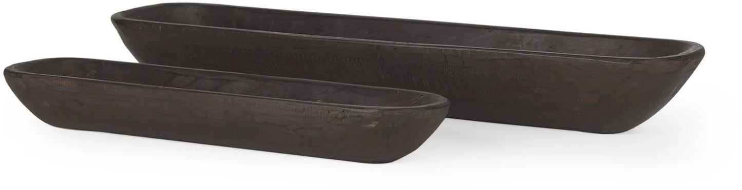 Athena Set of 2 Extra Large Reclaimed Wood Trays