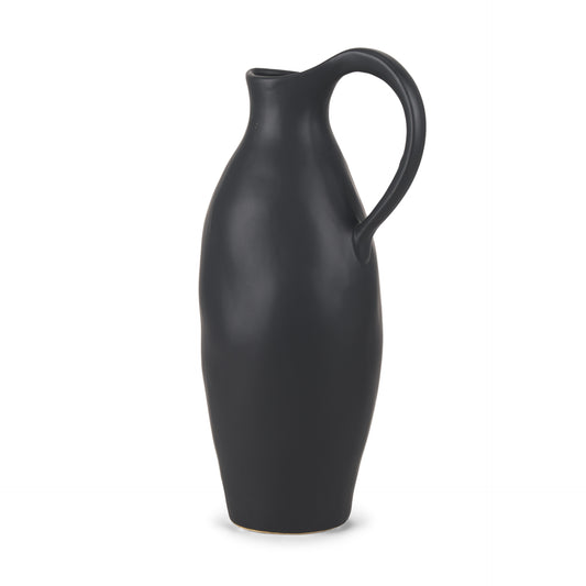 Valora Matte Black Ceramic Jug