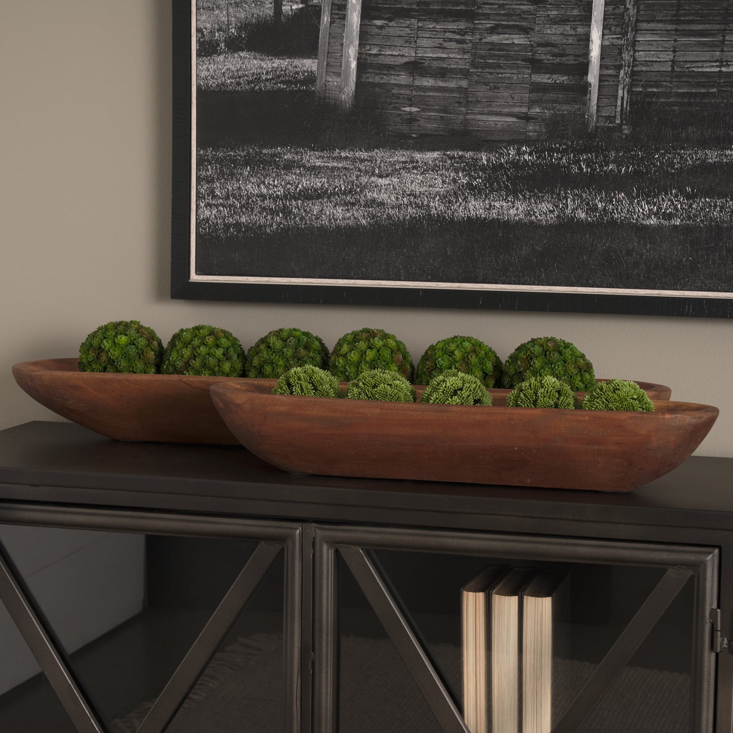 Athena Set of 2 Extra Large Reclaimed Wood Trays