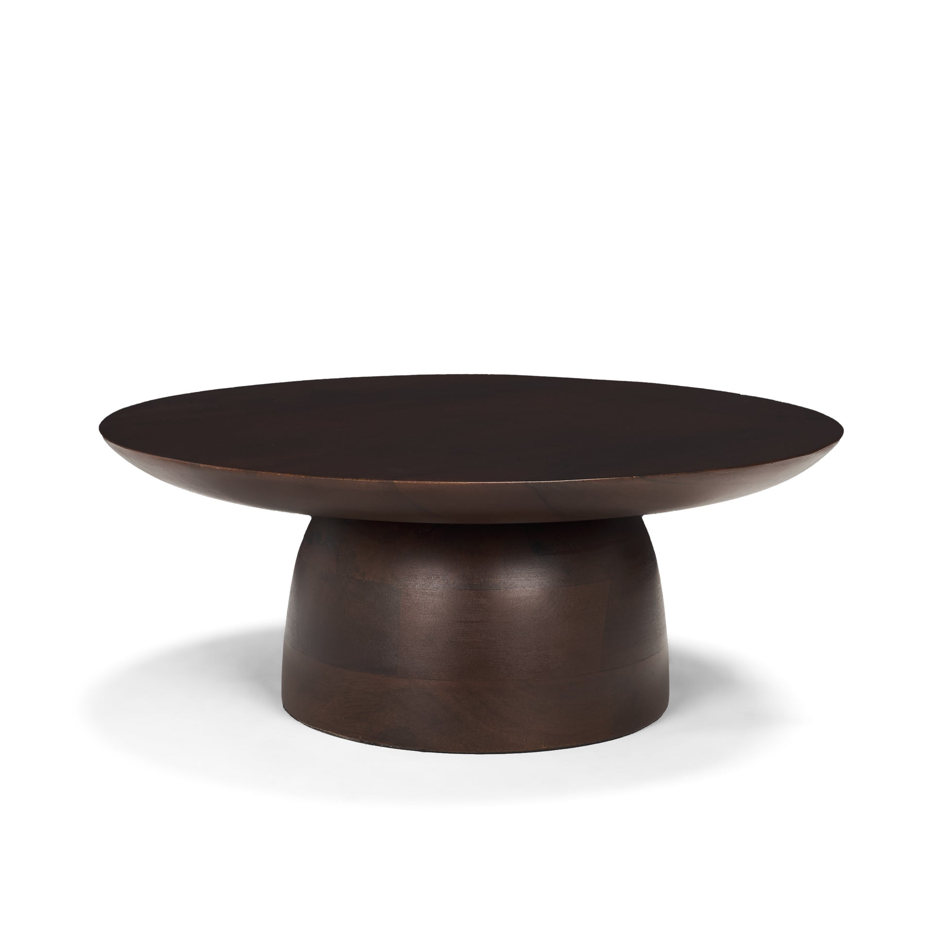 Sadira Mid-Dark Brown Solid Wood Round Riser | 2 Sizes - Magnolia Lane co. Home + Garden + Gift