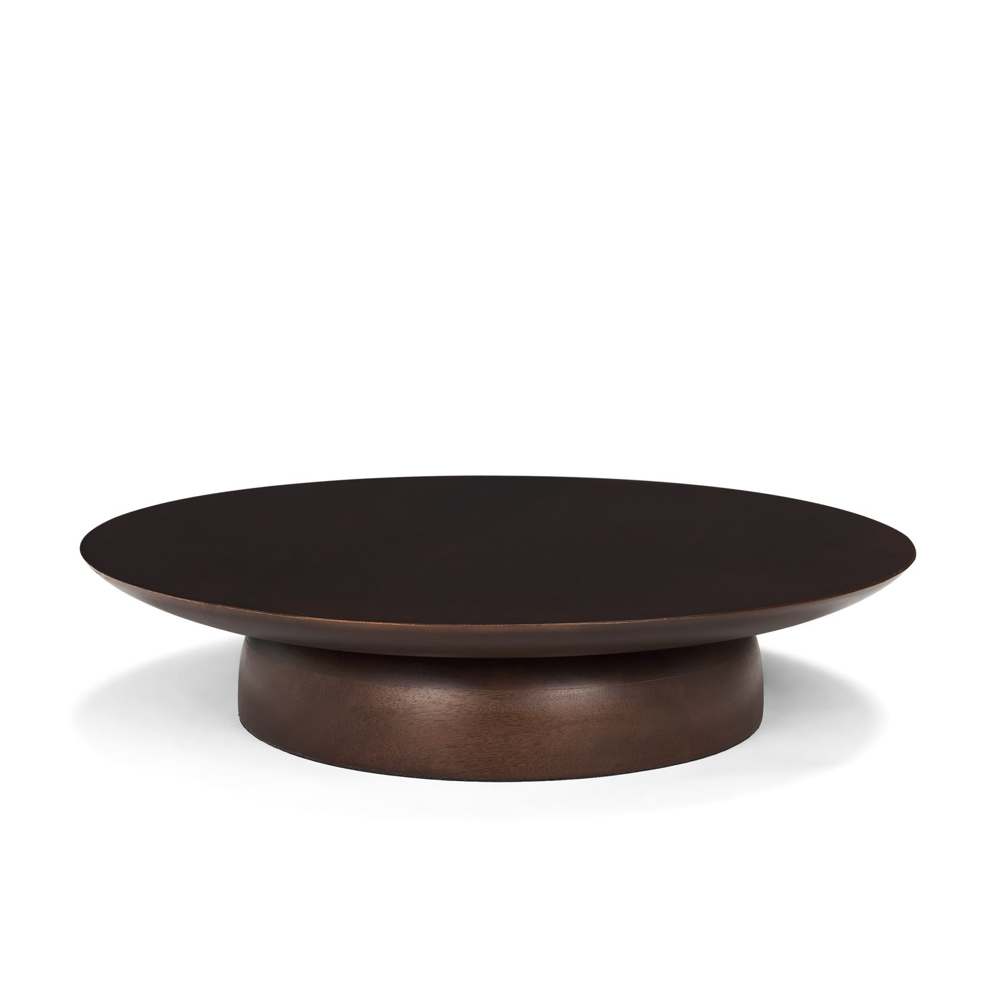 Sadira Mid-Dark Brown Solid Wood Round Riser | 2 Sizes - Magnolia Lane co. Home + Garden + Gift