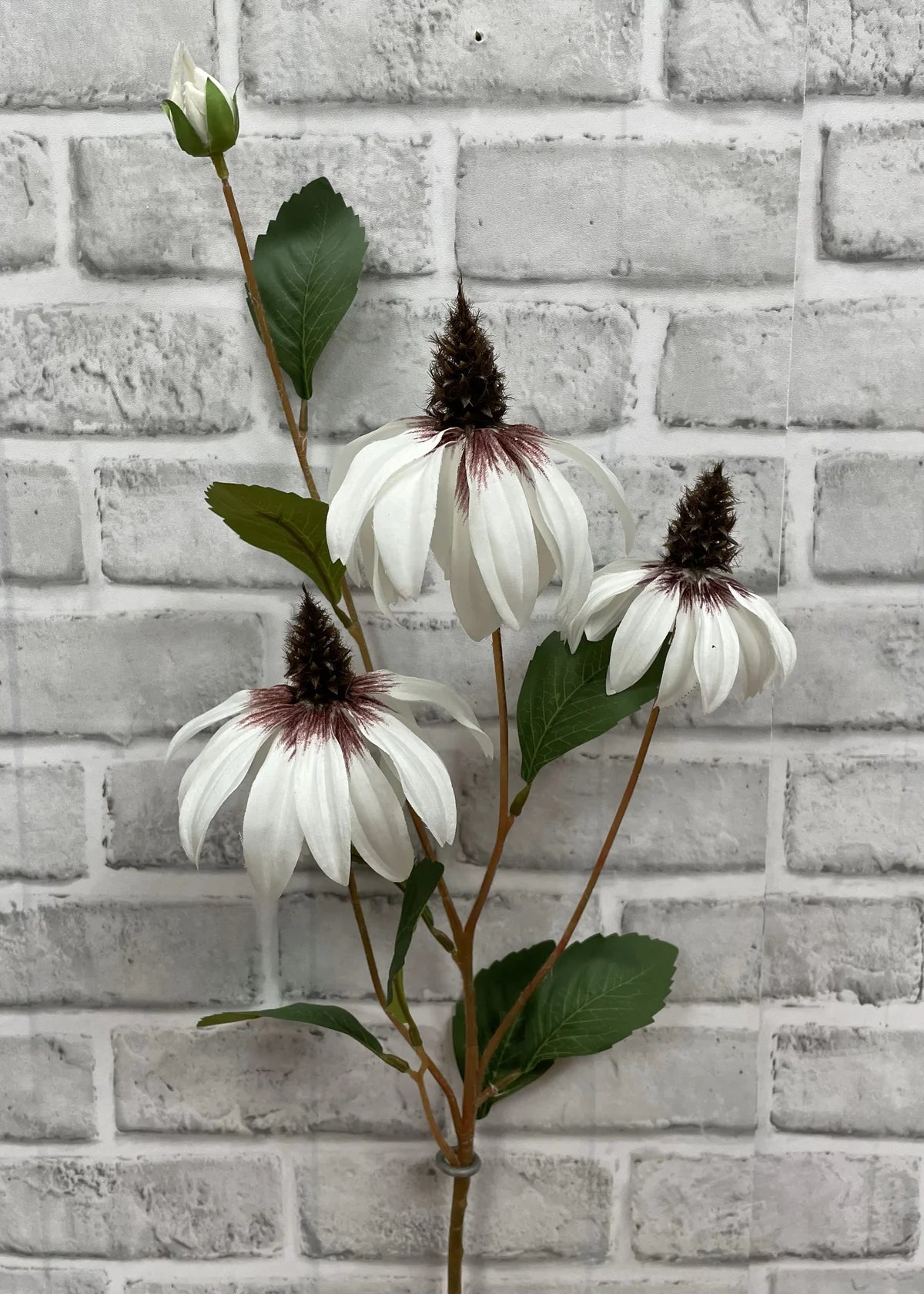36" WHITE CONE FLOWER STEM - Magnolia Lane co. Home + Garden + Gift