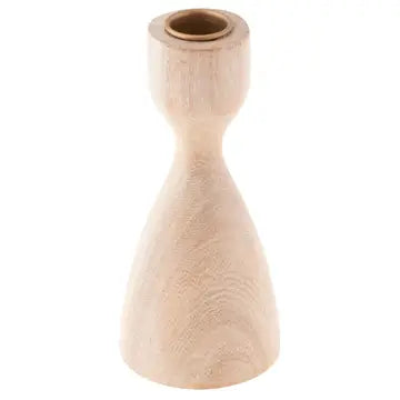 Wood Turned Candle Holders | Bleached | 2 Sizes