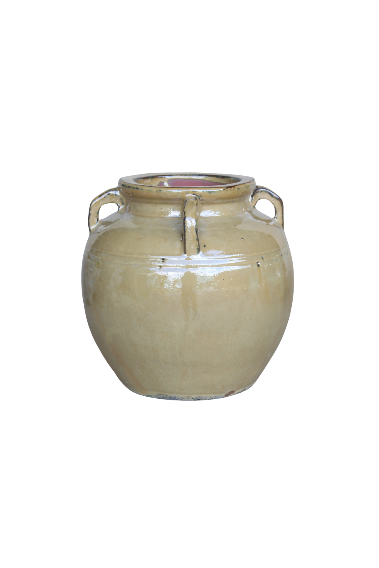 Chevalier Cream Glazed Vase With Handles