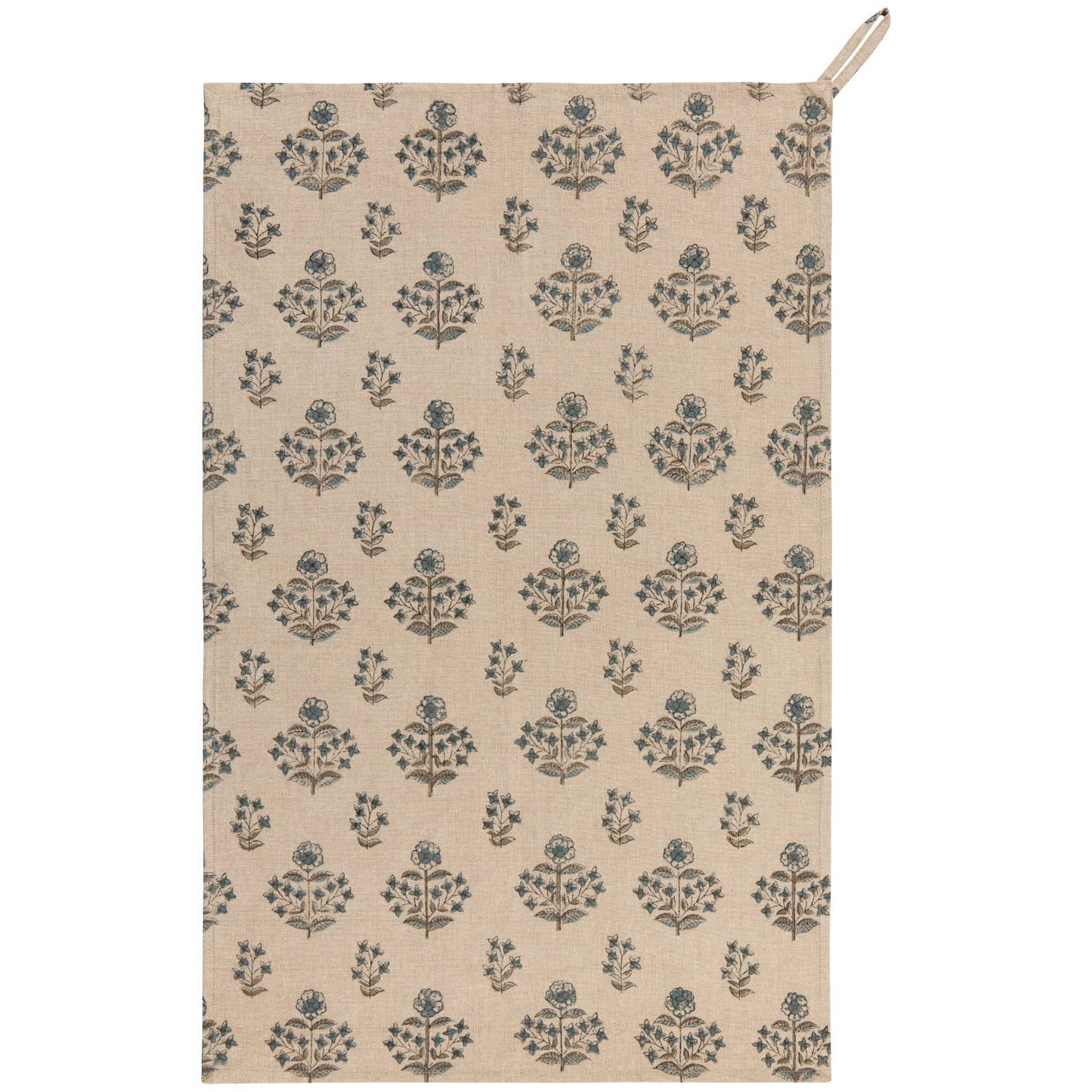 Heirloom Salvia Block Print Dishtowel