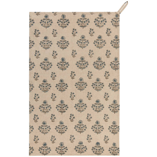 Heirloom Salvia Block Print Dishtowel