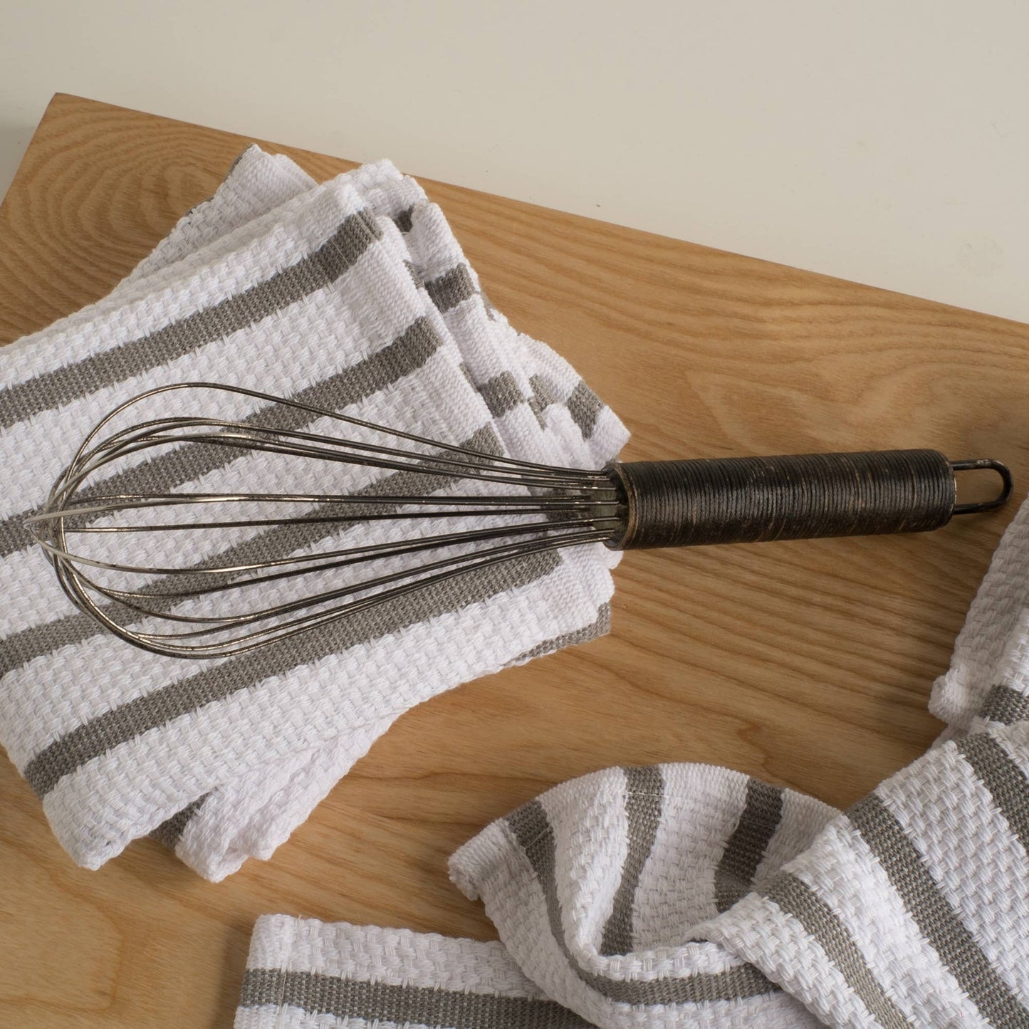 Basketweave London Gray Dishtowel