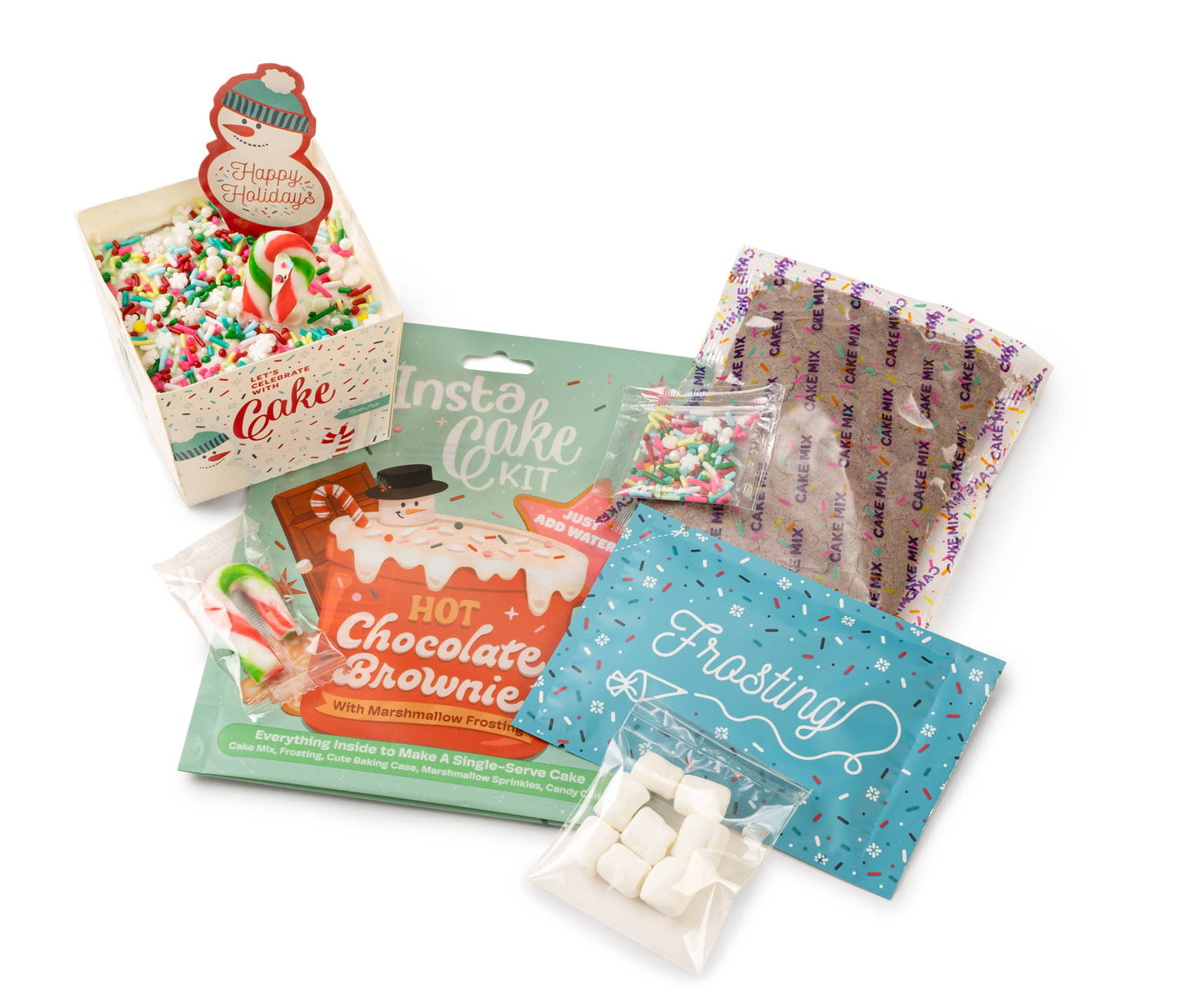 A Fun Chocolate Brownie Cake Kit w/ Marshmallow Frosting