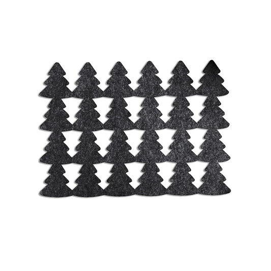 Tree Felt Placemat Set Of 4 Charcoal
