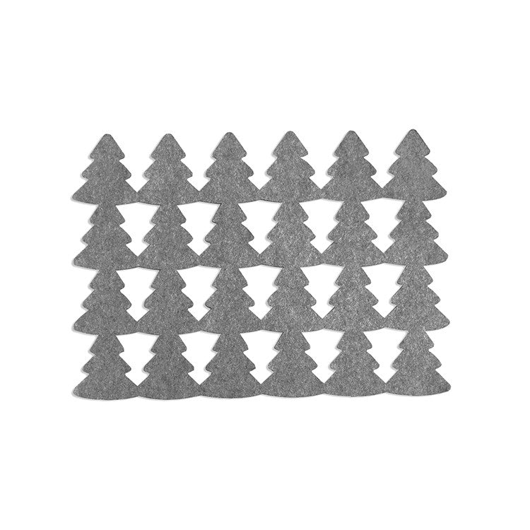 Tree Felt Placemat Set Of 4 Grey